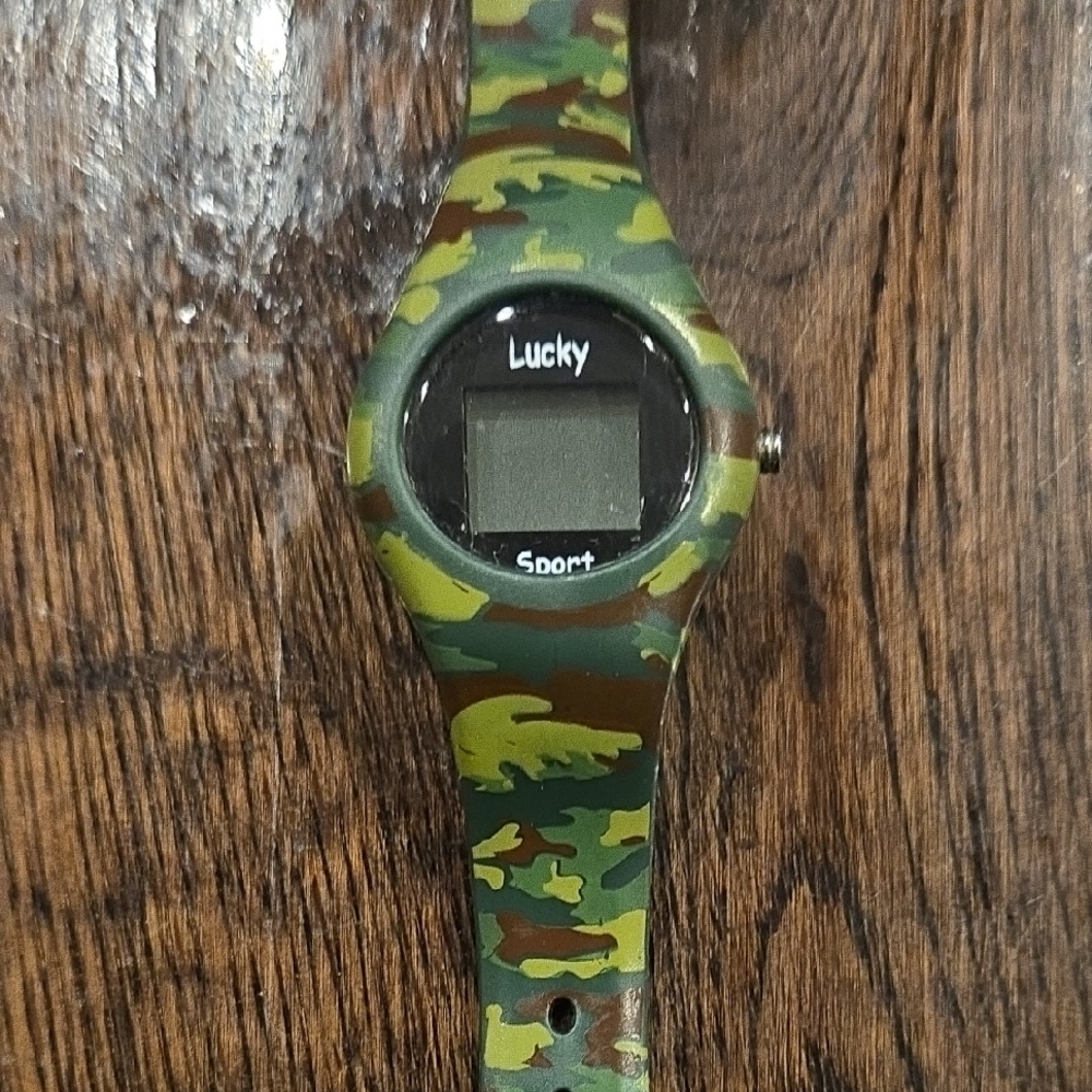Lucky Brand Camo Green Digital Watch